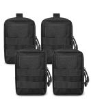 Gogoku 4-Pack Molle Pouch Tactical Molle Pouches Compact Utility EDC Waist Bag Pack Combo A:Black - Buy Online on GoSupps.com