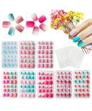 Kalolary 8-Box Press-On Nails for Kids | Pink Artificial Fingernails Set with Nail Glue & Stickers | Perfect Gift for Girls - Buy Online on GoSupps.com
