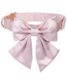 Lionet Paws Silk Dog Collar with Removable Fly - Comfortable XS Collar for Puppies & Cats Neck 20-30cm Pink - 1 Pack - Buy Online on GoSupps.com