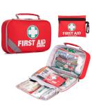 215 Piece 2-in-1 First Aid Kit + Bonus 43 Piece Mini Kit with Eyewash, Ice Pack, Moleskin Pad, and Emergency Blanket for Travel, Home, Office, Car, Workplace - Buy Online on GoSupps.com
