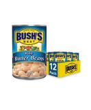 BUSH'S BEST Canned Baby Butter Beans (Pack of 12), Source of Plant Based Protein and Fiber, Low Fat, Gluten Free, 15.5 oz - Buy Online on GoSupps.com