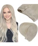 LAAVOO Blonde Micro Link Extensions - 50g Real Remy Human Hair 45cm Platinum Blonde #60 Invisible Micro Bead Hair Extensions - Buy Online on GoSupps.com