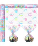 AnapoliZ Easter Cellophane Wrap Roll | 100 Ft. Long X 16 In. Wide | 2.3 Mil Thick, Crystal Clear, Easter Design | Cello Wrapping Paper for Treats, Baskets, Gifts | Easter Bunnies & Eggs Cellophane - Buy Online on GoSupps.com