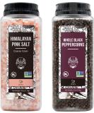 Soeos Himalayan Pink Salt 39 oz + Whole Black Peppercorns 18 oz, Kosher Salt Bulk, Coarse Kosher Salt, Pink Himalayan Salt for Grinder Refill, Whole Peppercorns, Peppercorns for Grinder Refill, Black Pepper Bulk, Salt and  - Buy Online on GoSupps.com