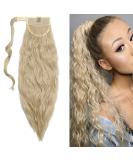 Long Curly Wrap Around Ponytail Hair Extension 20-26 inches - Ash Blonde/Bleach Blonde Mix - Buy Online on GoSupps.com