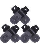 EXPAWLORER 6 Pack Double Sided Anti-Slip Dog Socks - Non-Slip Paw Protection | Adjustable Straps | Strong Grips | Traction Control | Indoor Hardwood Floor Wear | Black Large - Buy Online on GoSupps.com