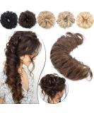 SEGO Real Hair Tie Extensions - Long Messy Bun Updo & Voluminous Hair (Medium Brown #4) - 32g - Buy Online on GoSupps.com
