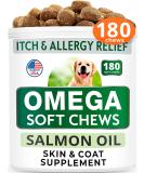 Bark&Spark Omega 3 Fish Oil Treats for Dogs - Allergy Relief - Joint Health Supplement - Salmon Oil Chews - 180 Treats - Buy Online on GoSupps.com