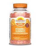Sundown Naturals Vitamin C Gummies with Rose Hips & Bioflavonoids Orange Flavored 90 Gummies - Buy Online on GoSupps.com