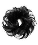 CAISHA Hairpiece Scrunchie Chloe Updos - Voluminous Wavy Synthetic Fiber (DM13cm Black G1C) for Effortless Styles - Buy Online on GoSupps.com