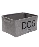 Pethiy Linen Storage Basket for Dog Toys - 24L Toy Box with Handles | Gray Pet Accessory Storage | 40x30x20cm - Buy Online on GoSupps.com
