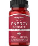 Piping Rock Ultra Energy Booster - 90 Capsules | Caffeine Boost | Non-GMO & Gluten Free Quick Release Supplement - Buy Online on GoSupps.com