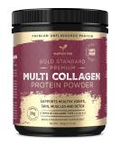 Multi Collagen Protein Powder 500G | Unflavoured | Types I II III V & X Hydrolyzed Grass Fed Bovine | Wild Caught Fish | Free-Range Chicken & Eggshell Collagen | Halal - Buy Online on GoSupps.com