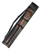 Iszy Billiards Pool Cue Case - 2x2 Portable Carrying Bag with Adjustable Strap, Small and Large Pockets - Brown/Black Cue Stick Holder - Buy Online on GoSupps.com