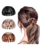 Vintage Bird Nest Hair Clips for Women - Set of 3 Big Hair Grippers & Accessories in Black Light Brown & Dark Brown - Buy Online on GoSupps.com
