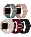 Chinbersky 5-Piece Adjustable Nylon Bracelet Set for Fitbit Versa 2/Versa/Versa Lite - Stylish Sports Replacement Bands for Men & Women - Buy Online on GoSupps.com