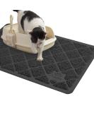 Niubya Premium Cat Litter Mat - Non-slip Waterproof Backing, Soft on Paws, Easy to Clean - Small 23x14 Black - Buy Online on GoSupps.com