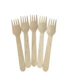 KingSeal Disposable Birch Wood Cutlery Forks, Biodegradable and Earth Friendly, 6 Inch Length - 1 Pack of 100 pcs - Buy Online on GoSupps.com