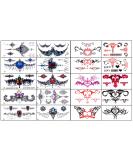 Qullue Sexy Flowers Temporary Tattoo Stickers for Girls, Women, Adults - 20 Sheets, Long-lasting and Realistic Fake Tattoos - Buy Online on GoSupps.com