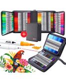 100 Colors Duo Tip Brush Markers Pens - Watercolor Art Markers for Coloring Books - Christmas Gifts for Kids & Adults - Buy Online on GoSupps.com