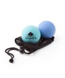 Acupoint Physical Massage Therapy Lacrosse Ball Set Ideal for Yoga Deep Tissue Massage Trigger Point Therapy and Myofascial Release Physical Therapy Equipment Back Foot Plantar Fasciitis (Blue) - Buy Online on GoSupps.com