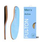Fulton Men's Shock Absorbing Insoles with High Impact Arch Support - Custom Cork Inserts - Men's Size 10 Athletic Running Insoles - Buy Online on GoSupps.com