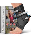 BLITZU Lace Up Ankle Brace for Sprained Ankles - Stabilizer Support Sleeve for Men & Women | Ideal for Volleyball Basketball & Injury Recovery - Size S - Buy Online on GoSupps.com