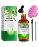 Premium Rosemary Oil for Hair Growth 120ml | Essential Oil for Thinning Damaged Hair - Includes Silicone Scalp Massager - Buy Online on GoSupps.com