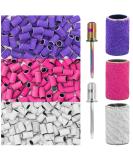 300 Pieces Grinding Sleeve Nail Miller Set - Coarse & Fine Grain Tapes (100# 180# 240#) with 2.35mm Mandrel Bits - Manicure Grinding Cap Box - Buy Online on GoSupps.com