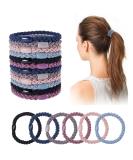 18 Pieces Multi-Colored Cotton Hair Ties - Elastic Braided Ponytail Holders for Women - International Shipping Available - Buy Online on GoSupps.com