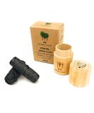 Vegan Biodegradable Bamboo Charcoal Dental Floss with Refillable Bamboo Container | Free Refill | Natural Candelilla Wax | 55yds x2 | Peppermint Essential Oil | Eco Friendly | Zero Waste Oral Care - Buy Online on GoSupps.com