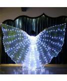 LED Isis Wings Glow Costume | Large Belly Dance Wings with Sticks | Carnival Halloween Performance Clothing (White) - Buy Online on GoSupps.com