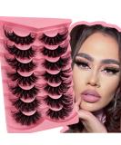 Buy Cat-Eye 20mm Mink Lashes | 3D Curly Fox Eye False Eyelashes - 7 Pairs Pack (TF29) for Dramatic Volume - Buy Online on GoSupps.com