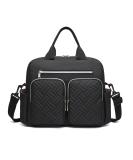 Kono Large Weekender Baby Changing Bag | Stylish Travel Nappy Tote for Mom and Dad | Convertible Messenger with Insulated Pockets in Black - Buy Online on GoSupps.com