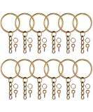 100Pcs 1 Inch Antique Bronze Keychain Rings with Jump Rings and Screw Eye Pins - Bulk Craft Supplies - Buy Online on GoSupps.com