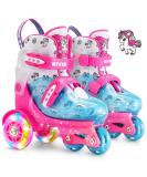 Adjustable Toddler Roller Skates (Ages 3-9) | Illuminating Safety | Unicorn Rose Pink | XS-Small (8-11 US Kids) - Buy Online on GoSupps.com