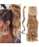 Sego 43cm Wavy Ponytail Hair Extension - Hell Ash Brown & Bleach Blonde Mix | Synthetic Hair Piece for Women - Buy Online on GoSupps.com