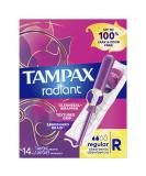 Tampax Radiant Tampons Regular Absorbency 84 Count - Unscented, Leakguard Braid - Radiant Reg - Buy Online on GoSupps.com