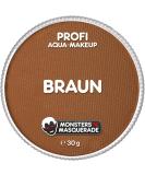 Monstersn Masquerade Aqua Schminke Braun 30G | Professional Water-Based Face & Body Makeup for Kids | Ideal for Theatrical & Costume Use - Buy Online on GoSupps.com