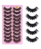 Buy 10 Pairs of 7D Artificial False Eyelashes - Reusable Natural Look | Best International Shipping - Buy Online on GoSupps.com