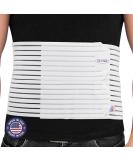 ITA-MED 8" Wide Breathable Abdominal Binder for Men | Post Surgery Tummy Tuck & Hernia Support | Body-Shaping Effect | Made in USA - White Large - Buy Online on GoSupps.com