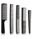 5-Piece Hair Cutting Comb Set - Fine Teeth Carbon Combs for Hair Styling - Anti Static & Heat Resistant - Barber & Hairdressing Tapered Comb for Men and Women - Buy Online on GoSupps.com