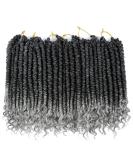Fayasu 12 Senegalese Twist Crochet Braids - 6 Packs Synthetic Hair Extensions T1BGrey for Black Women - Buy Online on GoSupps.com