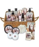 Coconut Vanilla Bath Spa Gift Set - 15 piece Luxury Basket with Bubble Bath, Body Lotion, Bath Salts, and More - Shower Puff, Bath Bombs, Soap and Towel Included - Buy Online on GoSupps.com