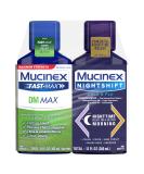 Mucinex FastMax DM Max & Nightshift Cold & Flu Liquid - 12 fl. oz - Relieves Cough, Congestion, Pain, Fever, and Cold Symptoms - Buy Online on GoSupps.com