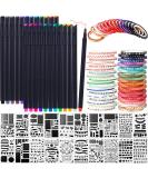 Scrapbooking Supplies Kit - Journal Stencil, Washi Tape, Planner Pen, DIY Drawing Template - Style B - Buy Online on GoSupps.com