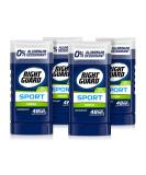 Right Guard Sport Aluminum-Free Deodorant Invisible Solid Stick 3 oz - Fresh Scent - 4 Count Pack - Buy Online on GoSupps.com