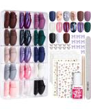 Teenitor 15 Packs Short Oval False Nails with Glue Matte & Chrome Glitter Press on Nails Short 360pcs Fake Nails Set with Glue on Nails for Women Girls Short Coffin Nails Tips with Nail Art Sticker Matte Oval - Buy Online on GoSupps.com