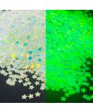 Glow in The Dark Star Shape Glitter | Phosphorescent Cosmetic Glitter for Tumblers & Art (1oz) - Buy Internationally - Buy Online on GoSupps.com