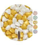 One on 1kg chocolate cherries pearl mix white -gold heart chocolate -gifts -Gast gifts wedding chocolate dragees baptisms heart candybar wedding almonds baptismal tonsin heart drages - Buy Online on GoSupps.com